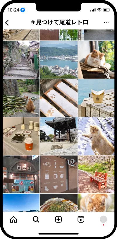 Instagramを表示させたスマホのイメージ
